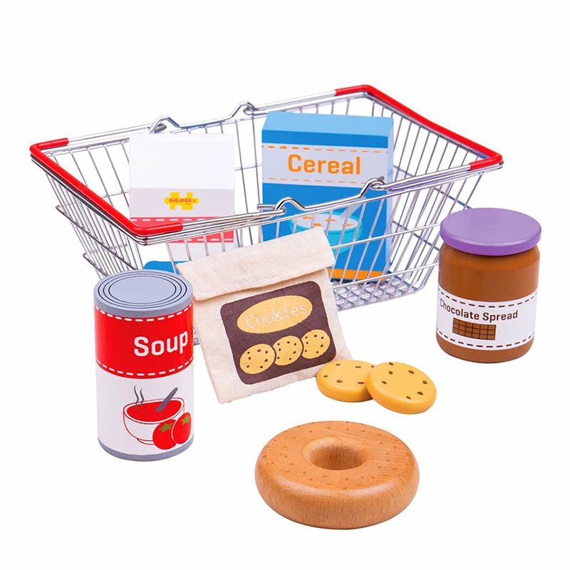 New β¨ Bigjigs Groceries In Metal Carry Basket π