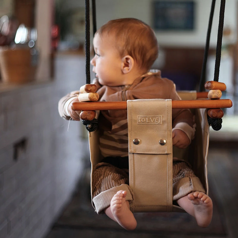 Wholesale ๐ Solvej Baby & Toddler Swing - Soft Linen ๐ฅ - Image 4