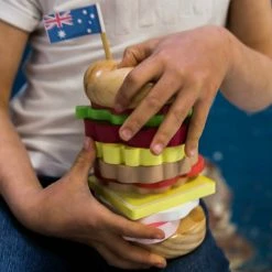 Cheap 🔔 Make Me Iconic Australian Wooden Stacking Burger ⭐