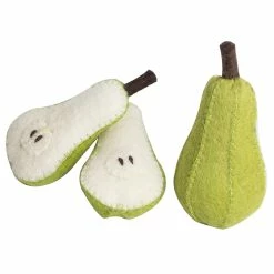 Discount 👍 Papoose Felt Food Fruit Pear 1 Full & 2 Halves * 😀