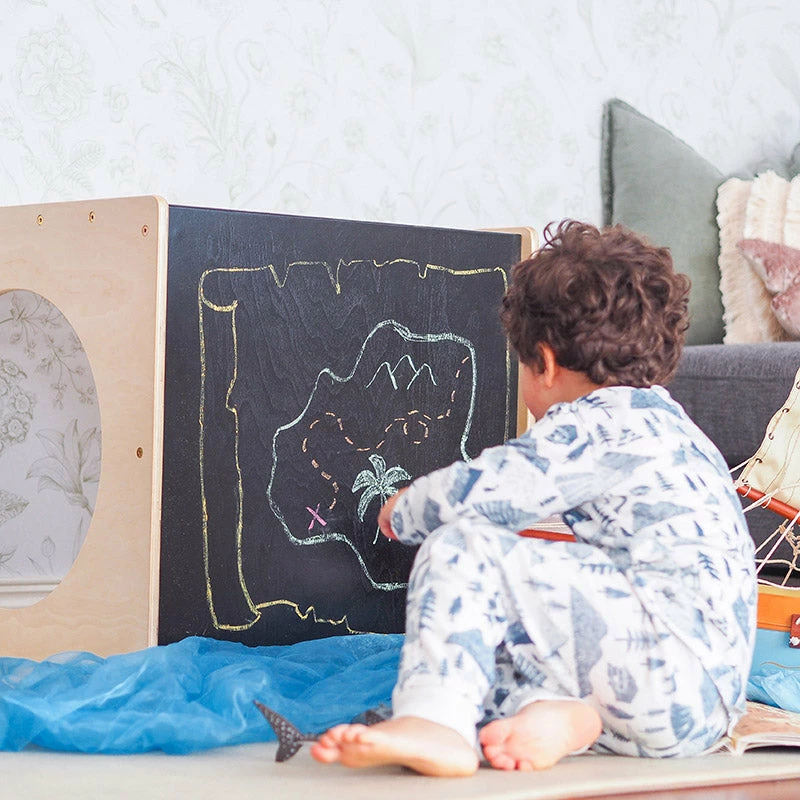 Cheapest โจ My Happy Helpers Blackboard Play Cube - Varnished ๐ฅ - Image 3